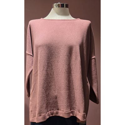 Mama B Emotiva sweater in softest Italian fleece, relaxed fit, drop sleeve, long sleeve
Dark Blush Pink 
, 