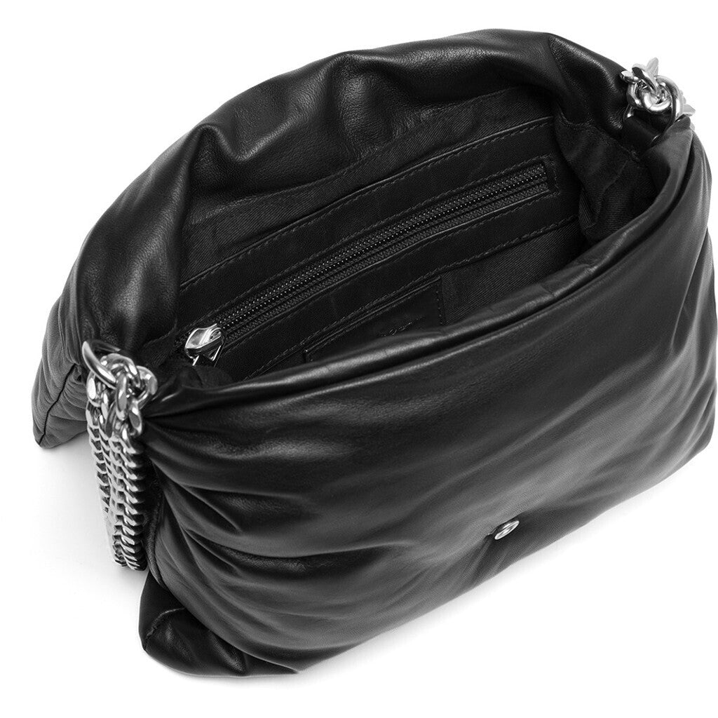 Black Leather Shoulder Bag, Depeche